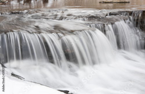 Small river step winter time