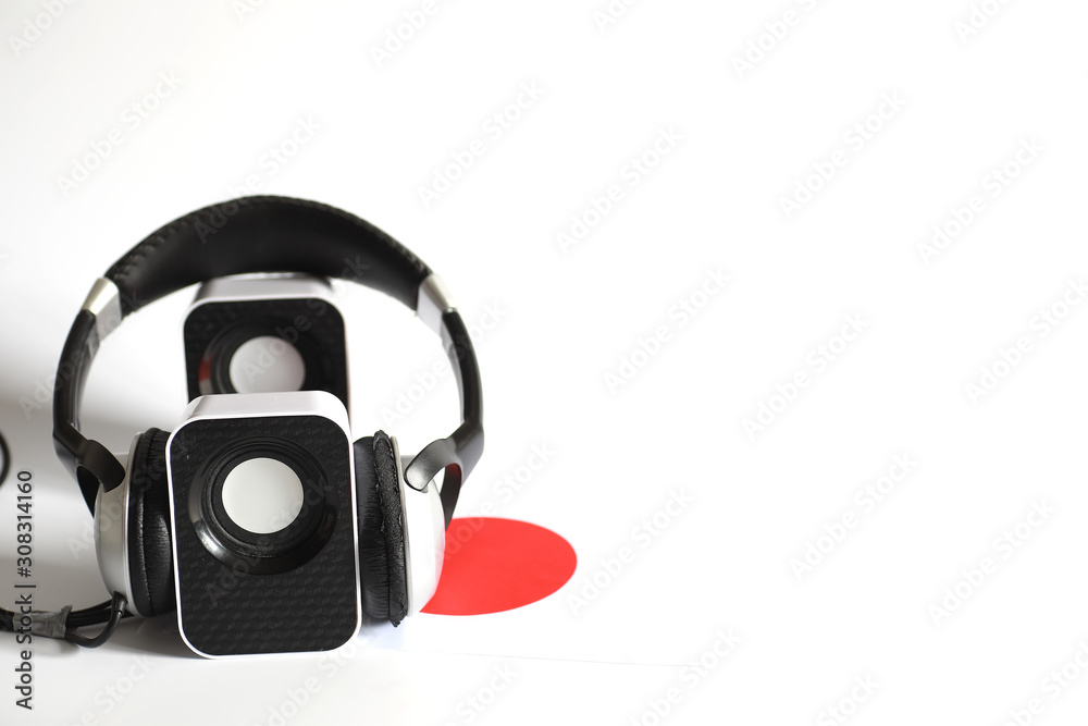 Speakers on white isolated background Speakers on white isolated background