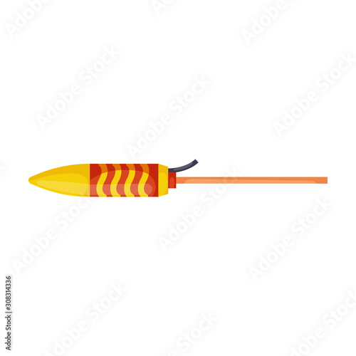 Firecracker vector icon.Cartoon vector icon isolated on white background firecracker .