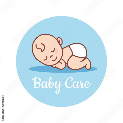 Sleeping Newborn. Pediatric clinic. Baby care.
