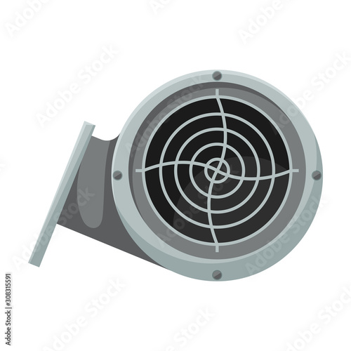 Fan vector icon.Cartoon vector icon isolated on white background fan.