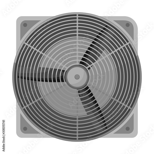 Electric fan vector icon.Cartoon vector icon isolated on white background electric fan .
