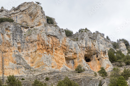 limestone walls with cave