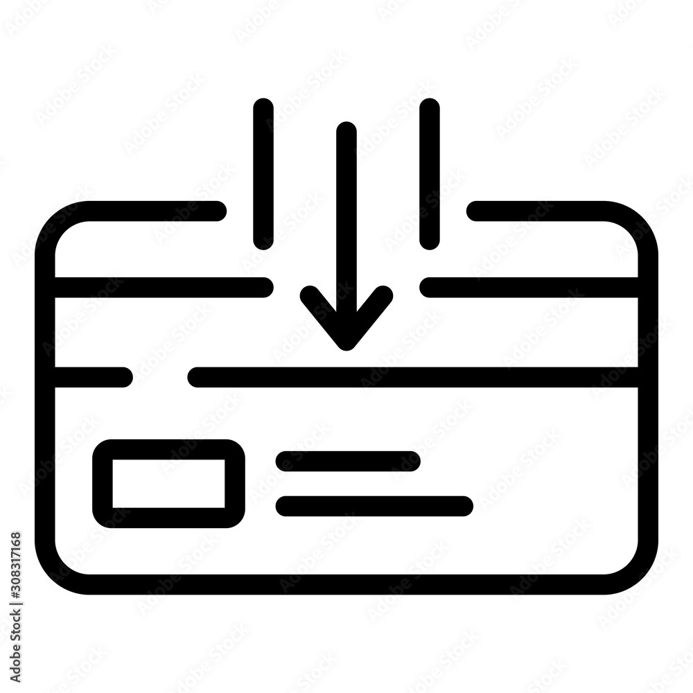 Bank credit card icon. Outline bank credit card vector icon for web design isolated on white background Bank credit card icon. Outline bank credit card vector icon for web design isolated on white background