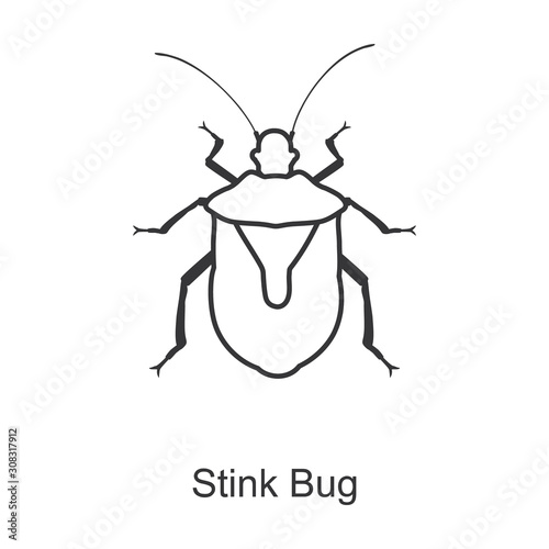 Slika na platnu Stink bug vector icon