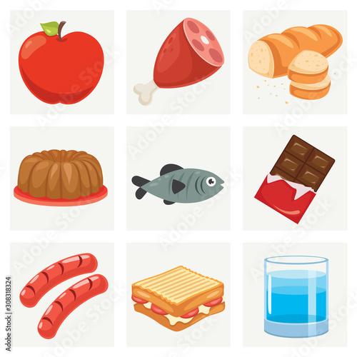 Set Of Various Fresh Foods