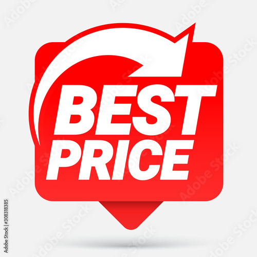 Best price. An ad for an advertising campaign at retail on the day of purchase. vector illustration