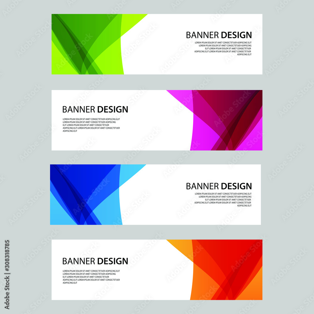 Naklejka premium Vector Abstract design banner web template