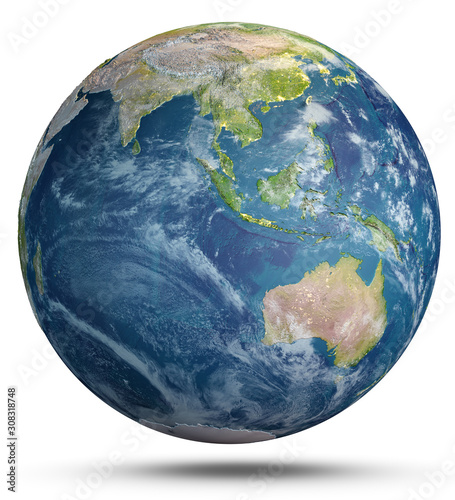 Fototapeta Naklejka Na Ścianę i Meble -  Planet Earth geography. 3d rendering