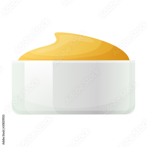 Honey vector icon.Realistic vector icon isolated on white background honey.