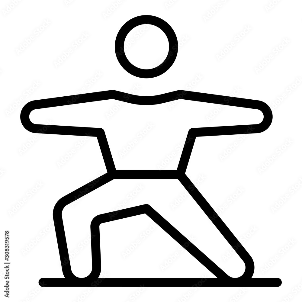 Gym exercise icon. Outline gym exercise vector icon for web design isolated on white background Gym exercise icon. Outline gym exercise vector icon for web design isolated on white background