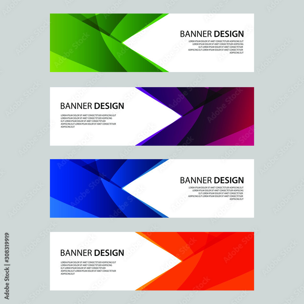 Naklejka premium Vector Abstract design banner web template