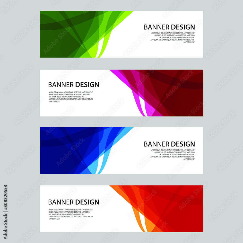 Naklejka premium Vector Abstract design banner web template