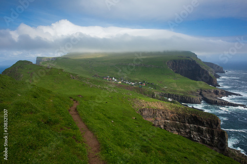 Wallpaper Mural Green cliffs near the ocean on the Faroe Islands Torontodigital.ca