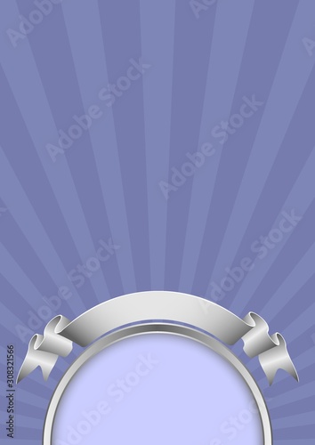 vintage background with frame and ribbon