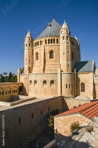 Mount Zion, Monastery of Assumption of the Blessed Virgin Mary. Dormition Monastery, German Catholic Abbey of the Order of the Benedictines in Jerusalem.