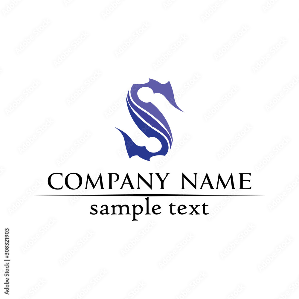 Business corporate letter S logo design vector design