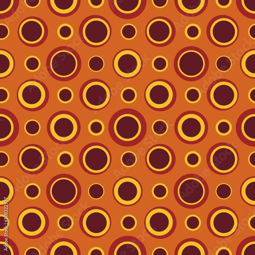 Abstract repeating circles. Vector spotty seamless pattern.