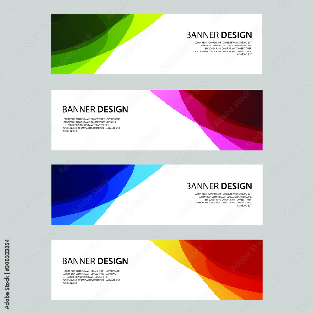 Naklejka premium Vector Abstract design banner web template