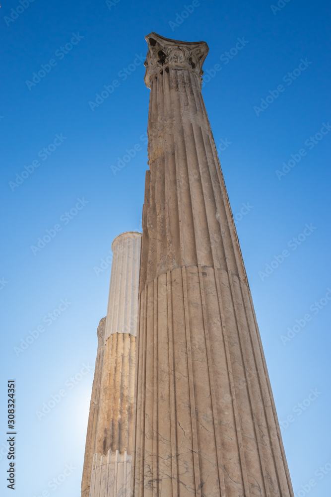 Columns of Temple of Olympian Zeus in athens, Greece.