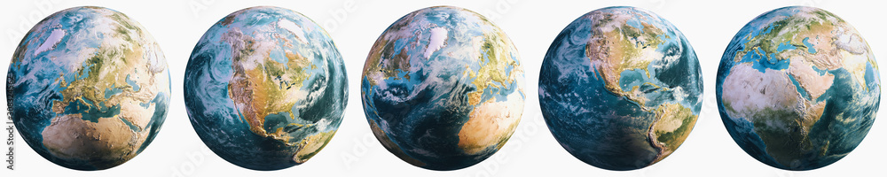 Fototapeta Kartografia kontynentalna Planety Ziemi