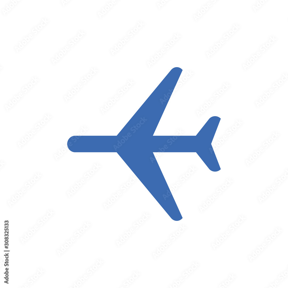 Plane icon vector, solid logo illustration, pictogram isolated on white