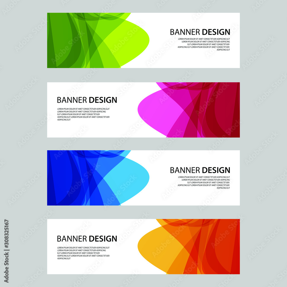 Naklejka premium Vector Abstract design banner web template