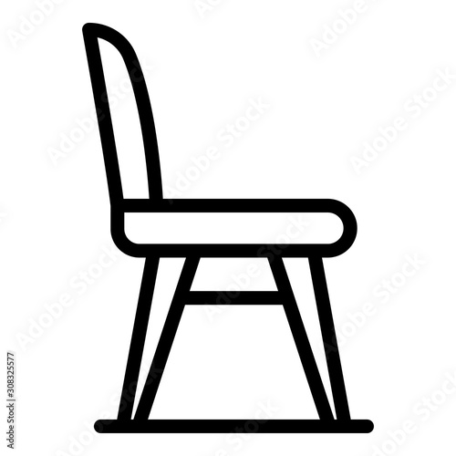 Classic chair icon. Outline classic chair vector icon for web design isolated on white background
