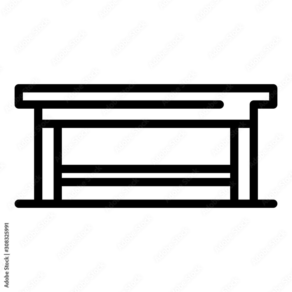 Garden table icon. Outline garden table vector icon for web design isolated on white background Garden table icon. Outline garden table vector icon for web design isolated on white background