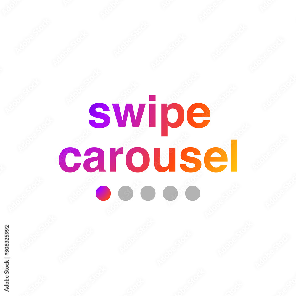 social network carousel instagram gradient vector illustration