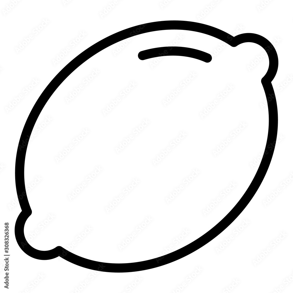 Lemon icon. Outline lemon vector icon for web design isolated on white background Lemon icon. Outline lemon vector icon for web design isolated on white background