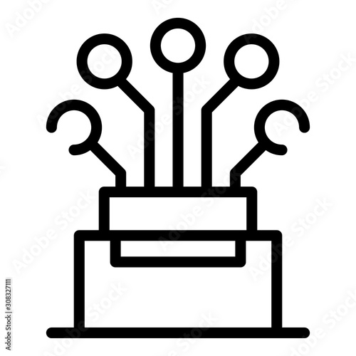 Highly conductive cable icon. Outline highly conductive cable vector icon for web design isolated on white background