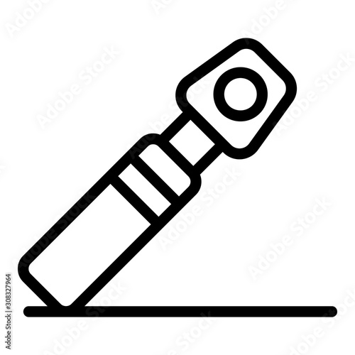 Otoscope icon. Outline otoscope vector icon for web design isolated on white background