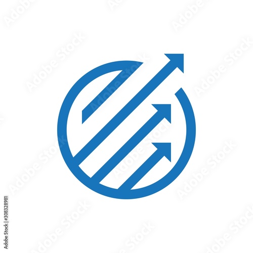 Movement to continuous excellence. Leadership in progress. Vector icon on a white background.