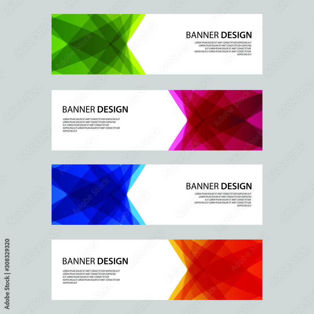Naklejka premium Vector Abstract design banner web template