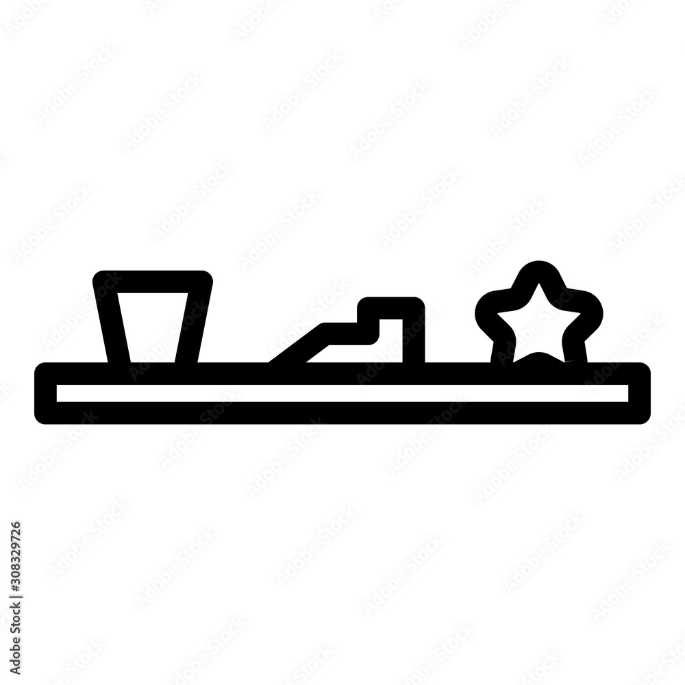 Room shelf icon. Outline room shelf vector icon for web design isolated on white background Room shelf icon. Outline room shelf vector icon for web design isolated on white background