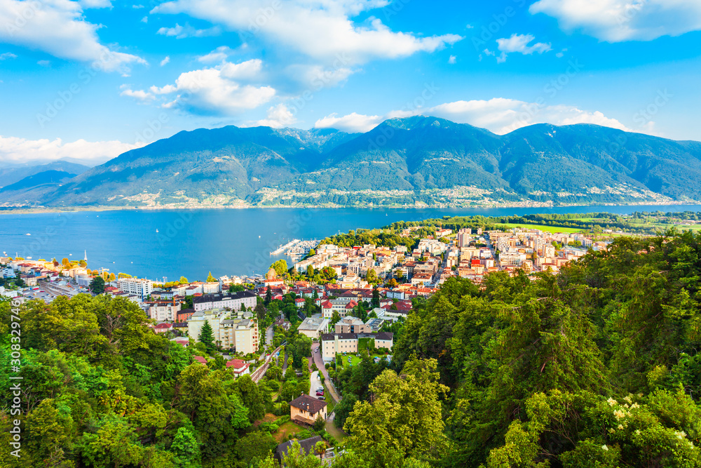 Locarno town on Lake Maggiore