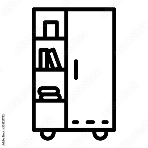 House furniture icon. Outline house furniture vector icon for web design isolated on white background
