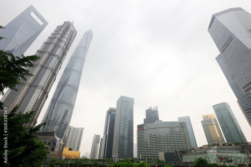 Fototapeta premium CBD Scenery of Shanghai Lujiazui, Shanghai, China