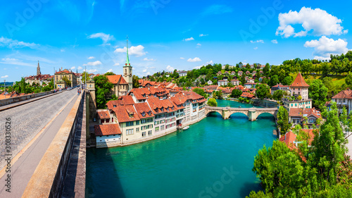 Bern aerial panoramic view, Switzerland photo