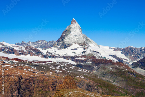 Matterhorn mountain range in Switzerland