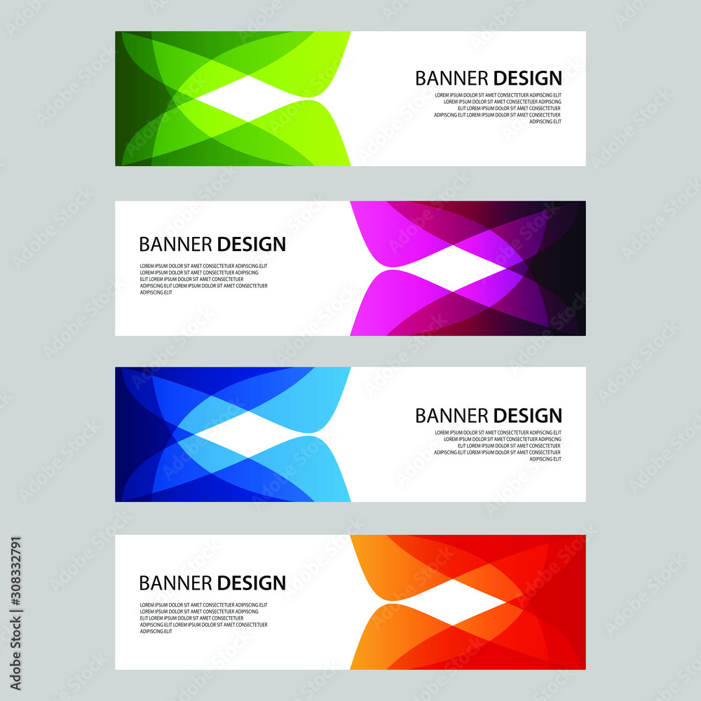 Naklejka premium Vector Abstract design banner web template