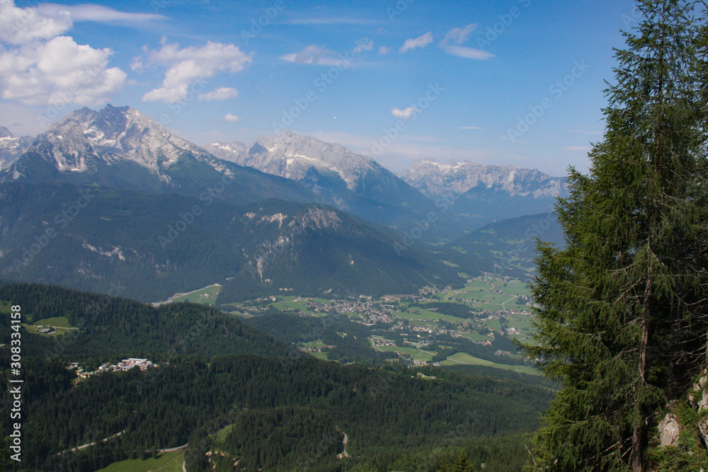 panoramic scene at summer in Bavaria, Germany 