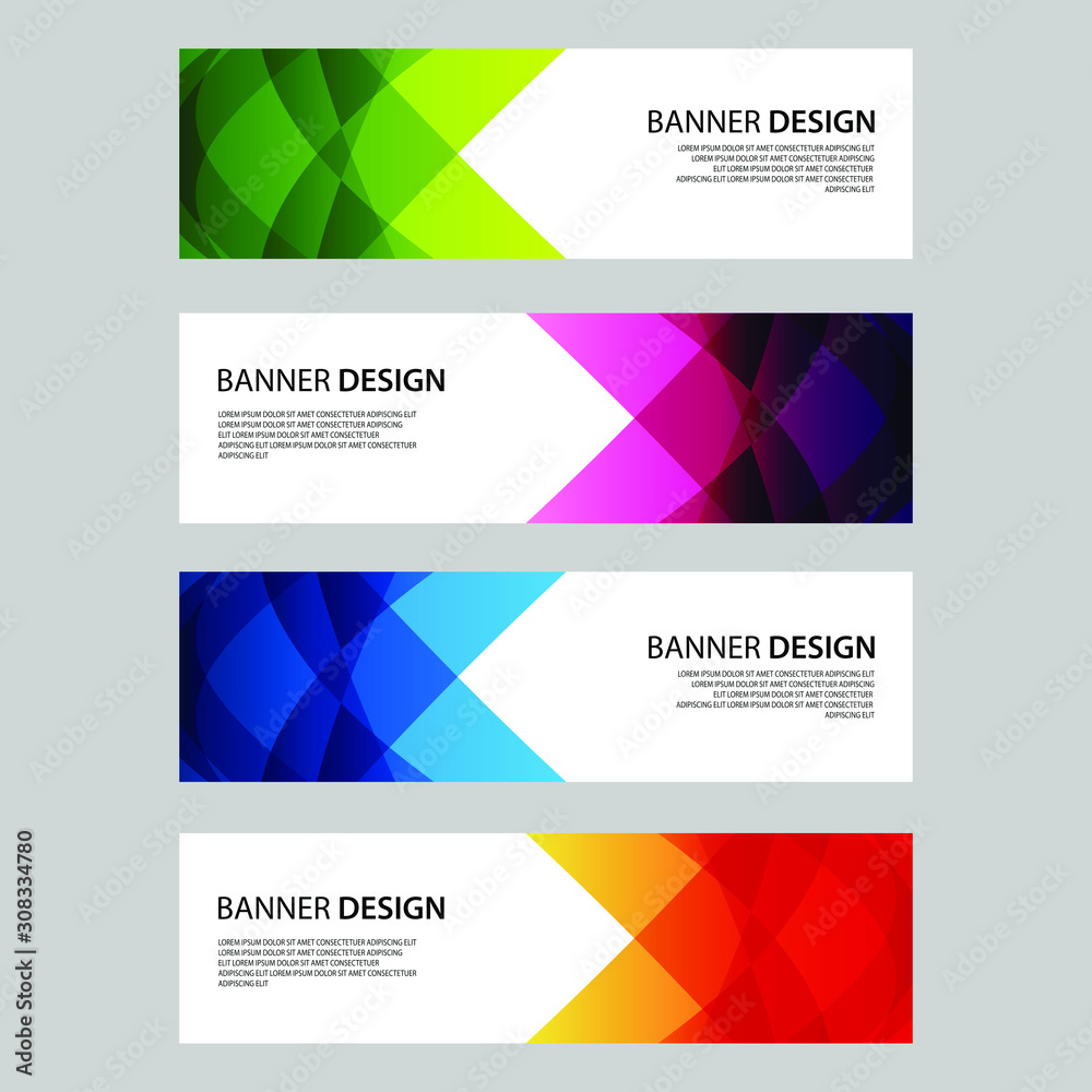 Naklejka premium Vector Abstract design banner web template