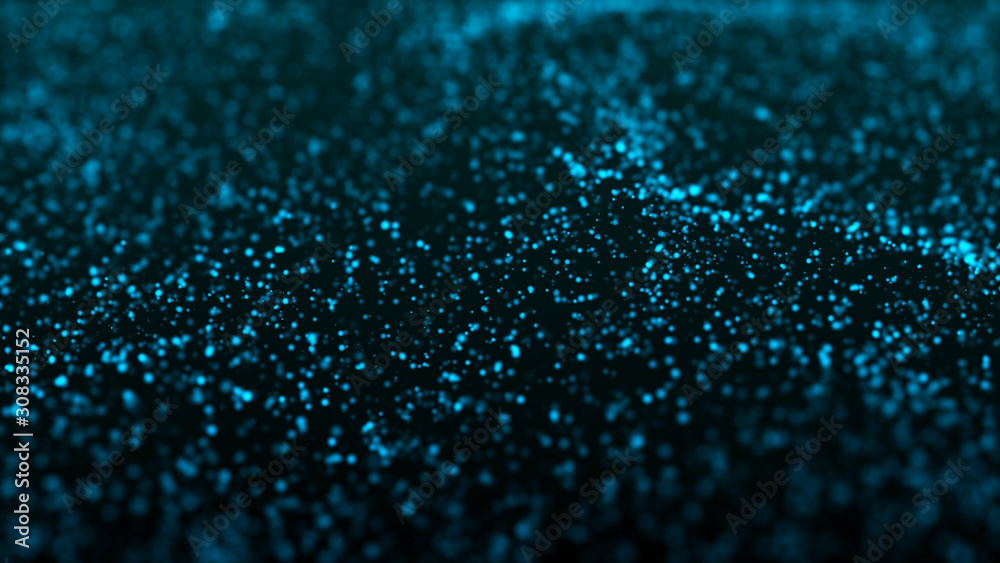 Abstract wave of many points. Futuristic background illustration. Dust particles. 3d rendering Abstract wave of many points. Futuristic background illustration. Dust particles. 3d rendering