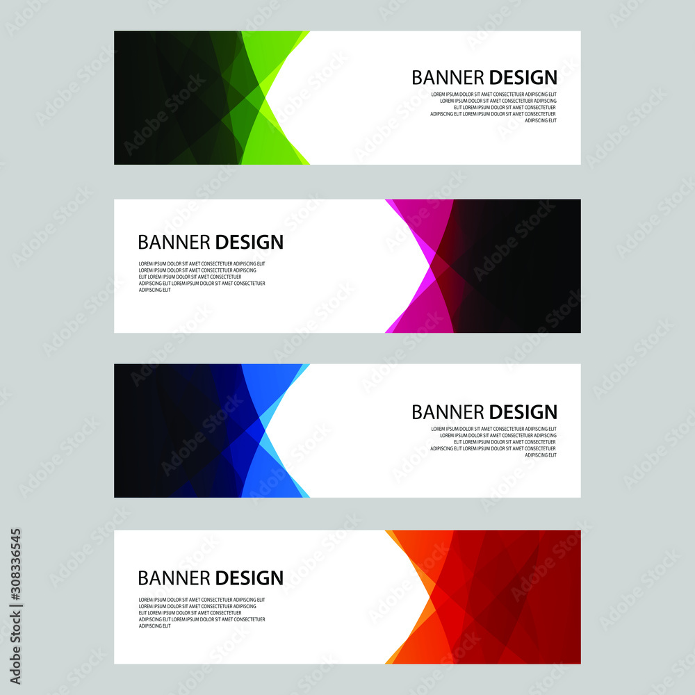 Naklejka premium Vector Abstract design banner web template
