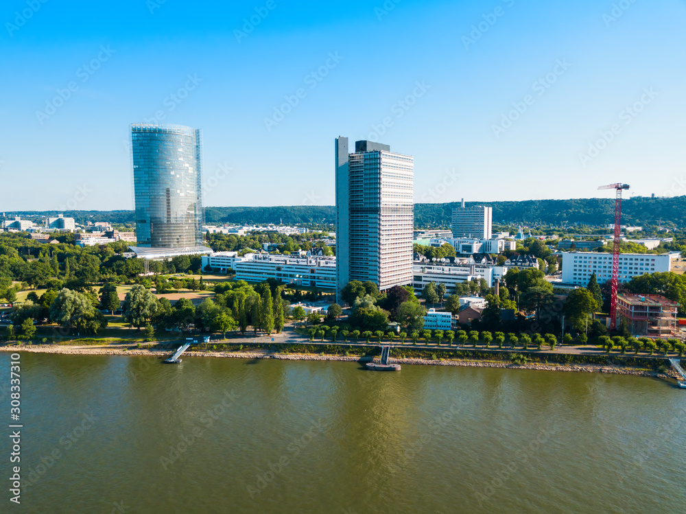 Obraz premium Bonn aerial panoramic view, Germany