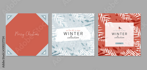 social media banner template for advertising winter arrivals collection or seasonal sales promotion.