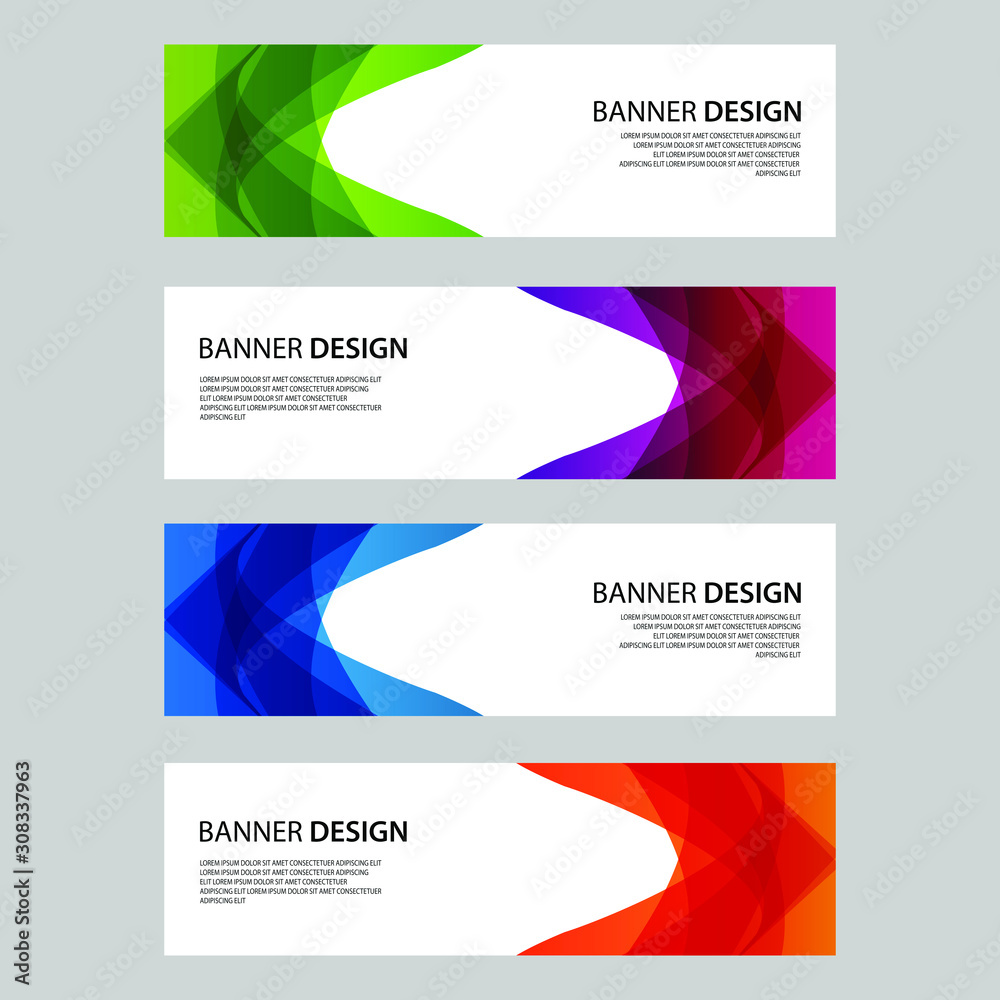 Naklejka premium Vector Abstract design banner web template