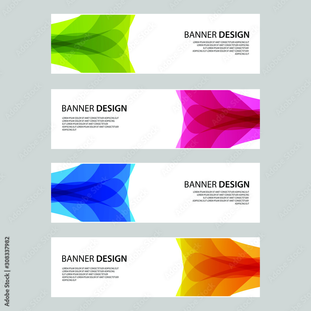 Naklejka premium Vector Abstract design banner web template